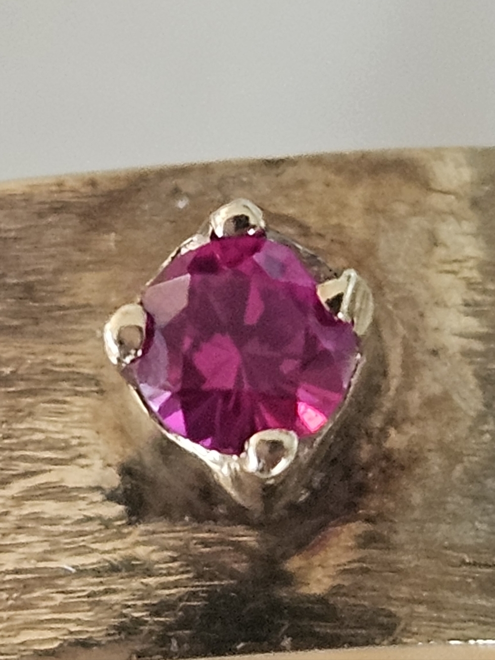 Luxury Antique Victorian Solid 14k Yellow Gold Burmese Ruby Baby Bangle Bracelet - Picture 7 of 14